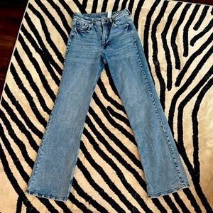 PAC Sun blue jeans size 4. They are branded as bootcut but fit more straight leg